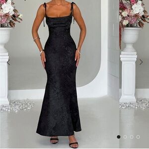 Babyboo S black floral dress. NWT